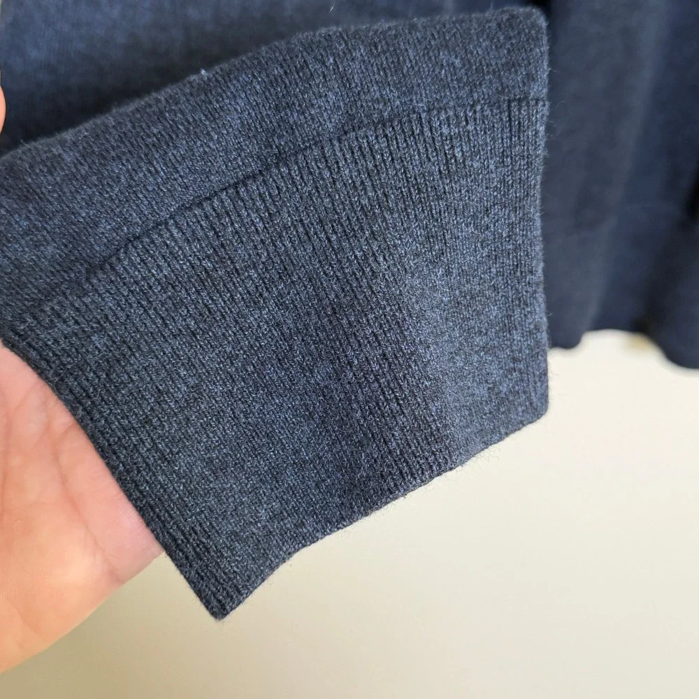Banana Republic Mens Silk Cotton Cashmere Sweater XL Blue Crewneck Preppy Luxury